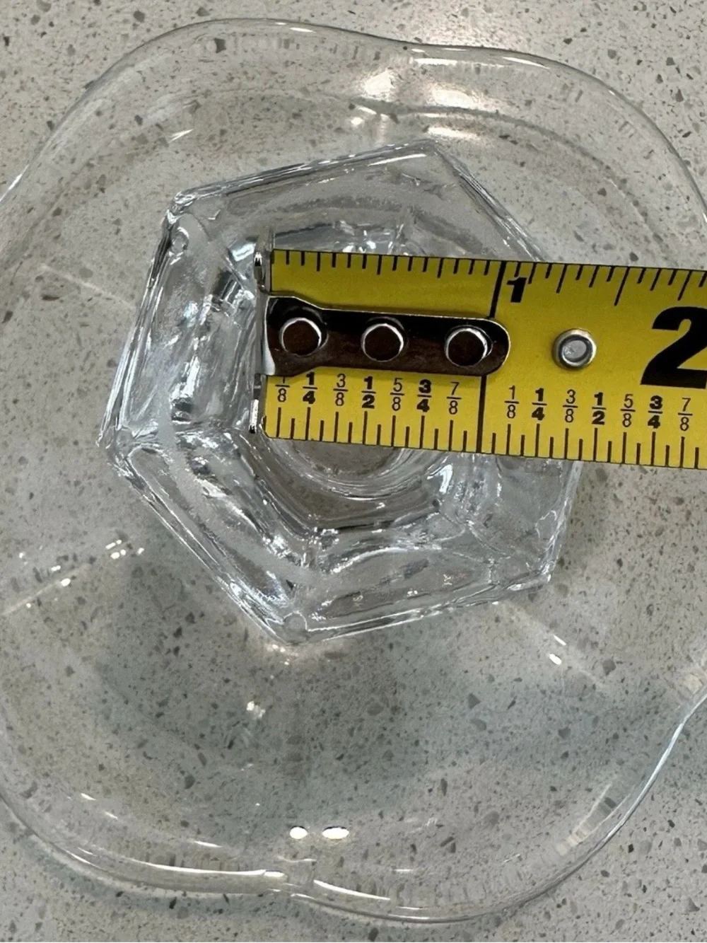 Clear Glass Floral Edge Candle Holders - Set of 2